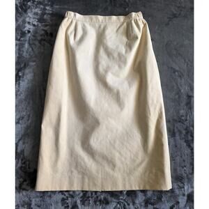 Vintage Ultrasuede Women’s Ivory Pencil Skirt Elastic Waist Approx Size S